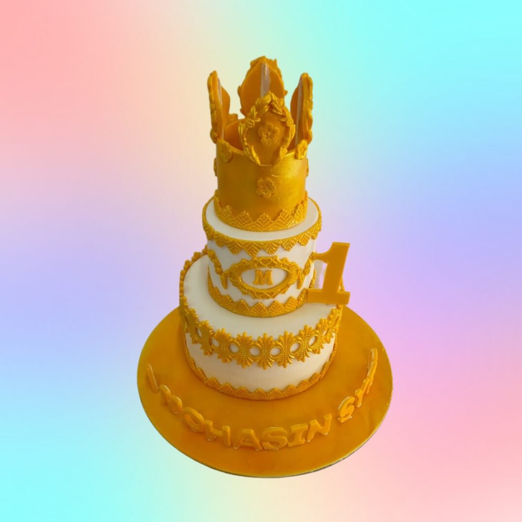 Gold Crown First Birthday 3 Kg Cake Theme Cakes In Chennai Online