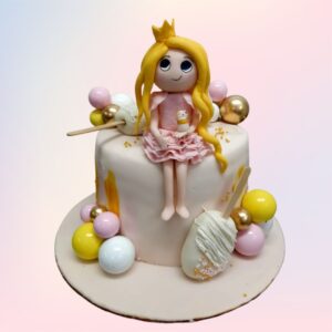 1 Kg Lovely Girls Birthday Cake, a small and sweet cake for a special celebration.