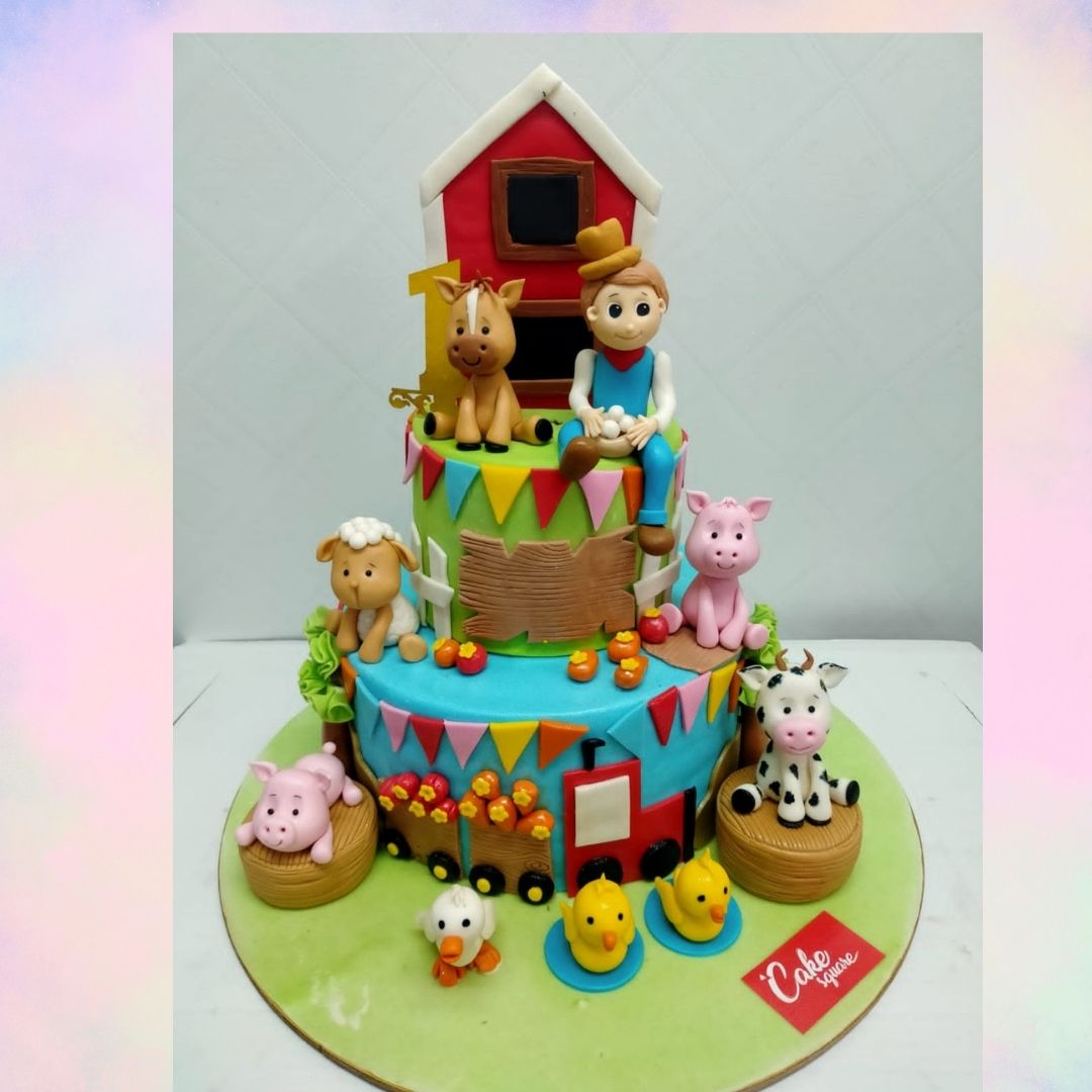 Farm Animal Diaper Cake for Barnyard Theme Baby Shower – Baby Blossom  Company