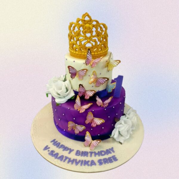 Amazing Princess Crown Birthday Cake 3 Kg, a beautiful cake fit for a little princess.