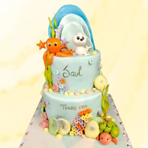 Amazing Sea Animals Birthday Cake 3 kg, a fun and vibrant cake for kids.