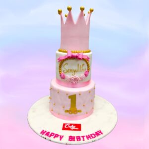 Baby Pink Girls First Birthday Cake 5 Kg, a sweet and charming cake for a special milestone.