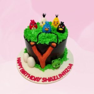 "An Best Angry Birds 1 Kg Chocolate Birthday Cake for Kids, from Cake Square Chennai, perfect for kids who love the popular game."