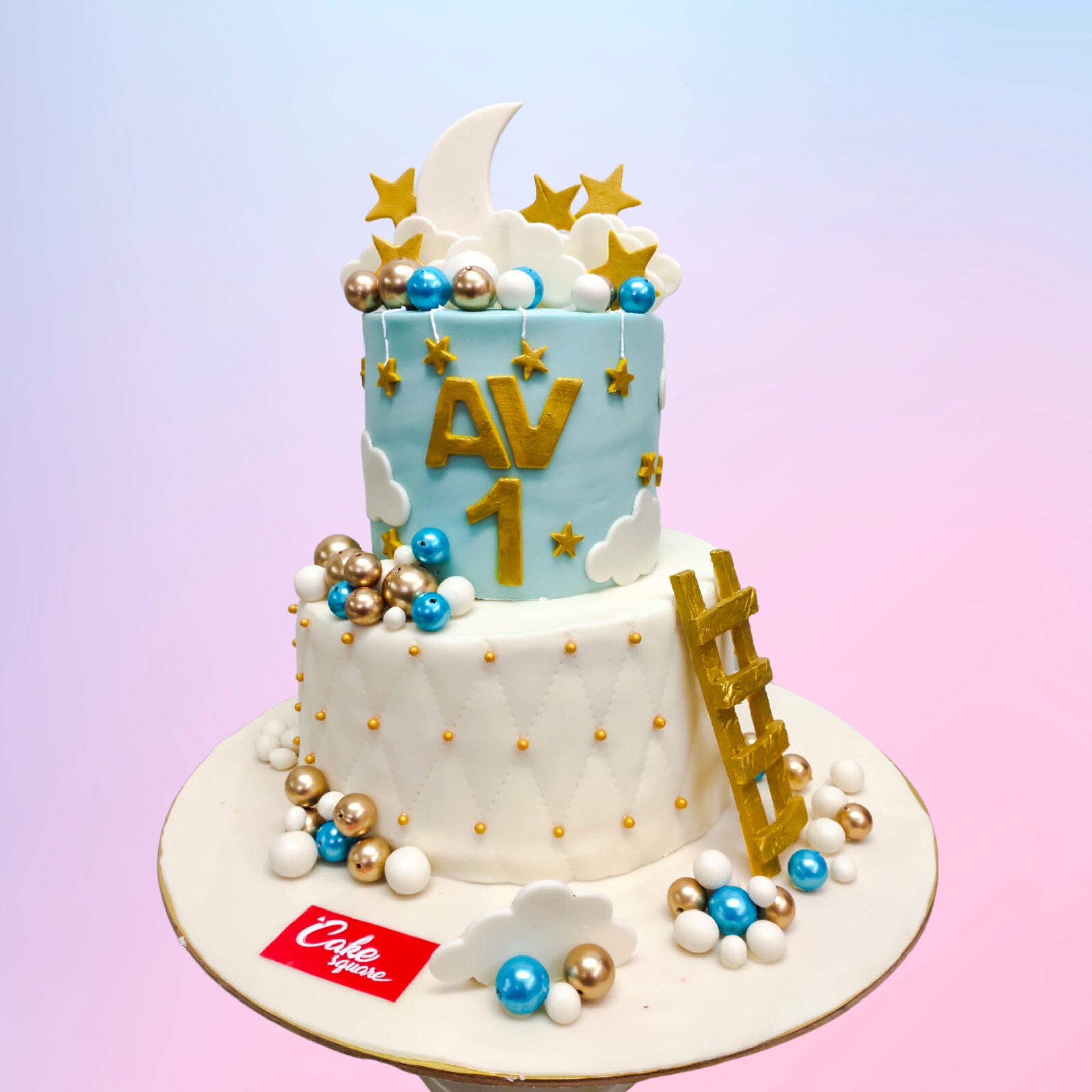 Best Boys First Birthday Cake 3 Kg. Charming 3kg boys first birthday cake with playful decorations