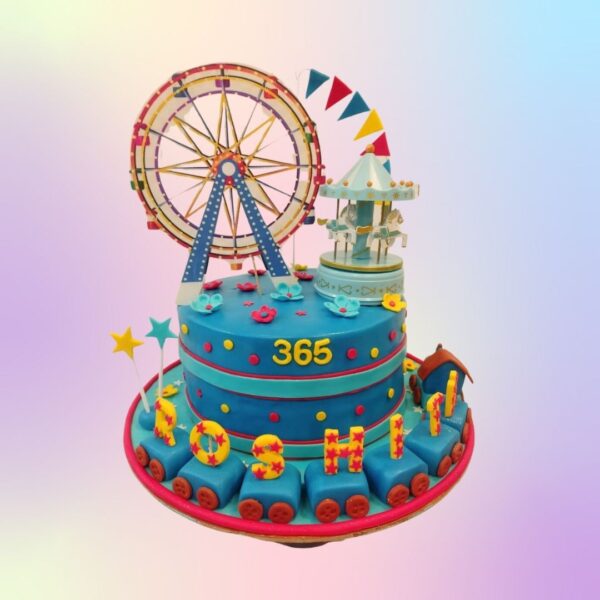 Festive Best Colourful Carnival Girls Birthday Cake 2 Kg with vibrant decorations and playful designs