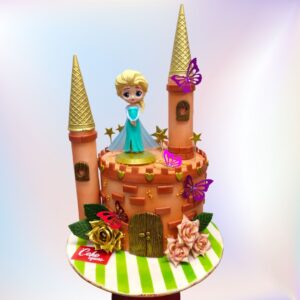 Best Frozen Queen Elsa Peach Girls Birthday Cake 1 Kg, a soft and elegant cake for a special celebration.