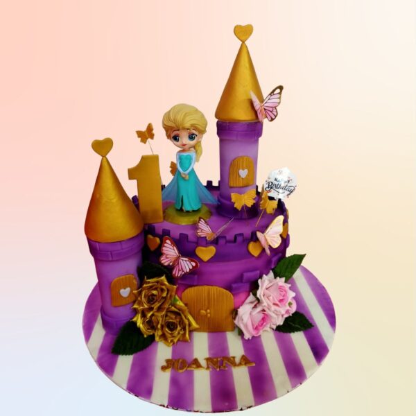 Best Frozen Queen Elsa purple Girls Birthday Cake 1 Kg, a magical and unique cake for a special celebration.