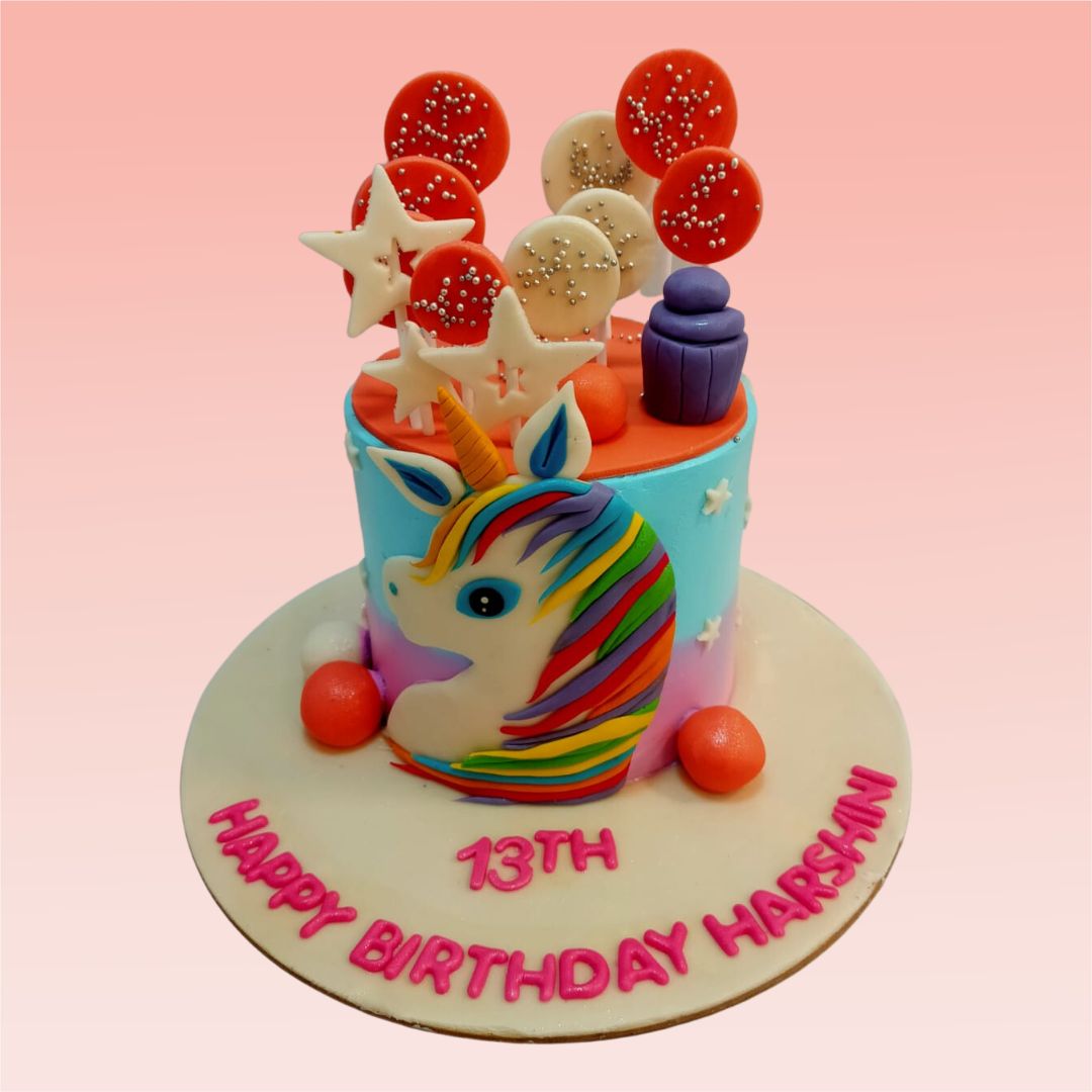 Best Unicorn Cakes For Girls 13th Birthday 2 Kg, a magical and enchanting cake for a special milestone.