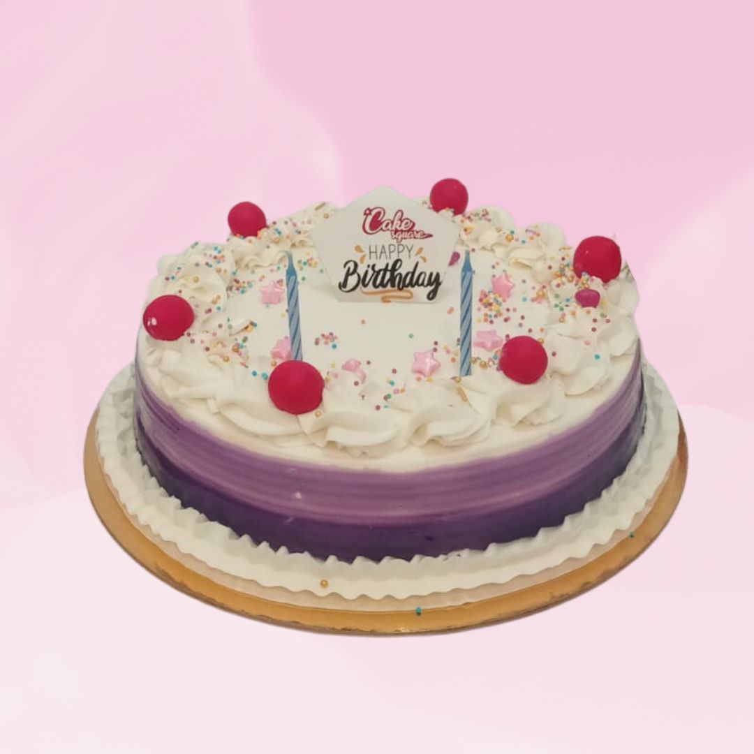 Black berries in a cake, yes you got that right with our Blackcurrant 1Kg Birthday Cake for your special day by Cake Square Chennai.