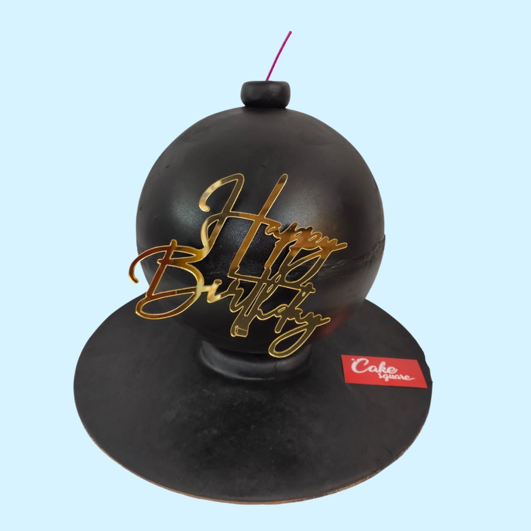 A perfect chocolate bomb filled with his favourite flavour and lots of chocolates inside. Our Bomb Birthday Cakes For Him 1 Kg is made by Cake Square Team.