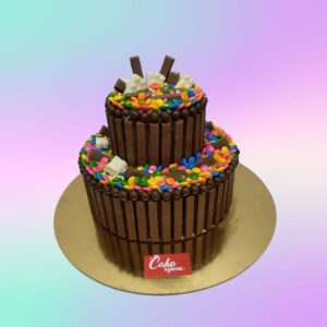 Indulgent Delicious Kit Kat Chocolate Cake 4 Kg covered in Kit Kat bars and rich chocolate frosting