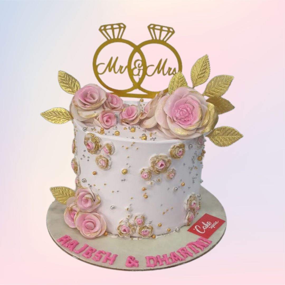 Simple Engagement Cake | beautifulcravings