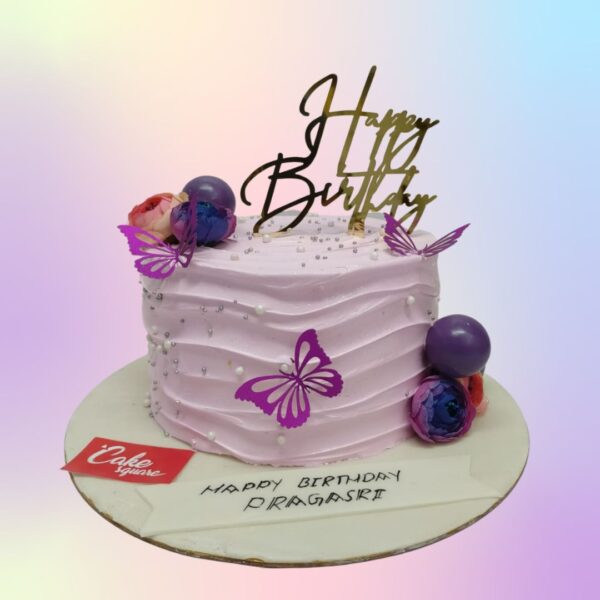 Happy Birthday Cakes for Her 1 Kg, a delightful and elegant cake for a special celebration.