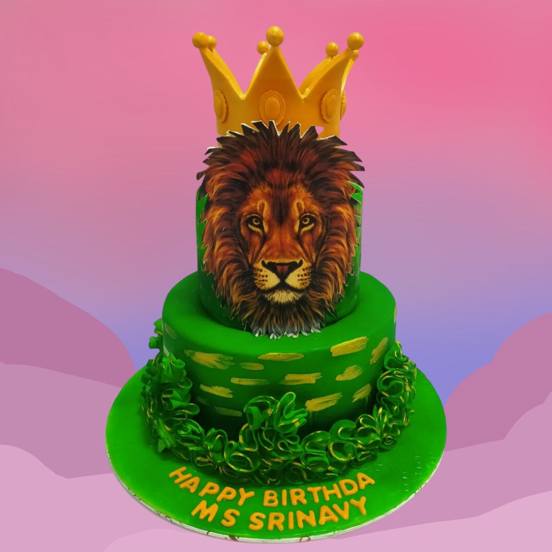 Bunnies And Lion Theme Cake/ Customized Birthday Cake/ First Birthday Cakes  - Cake Square Chennai | Cake Shop in Chennai