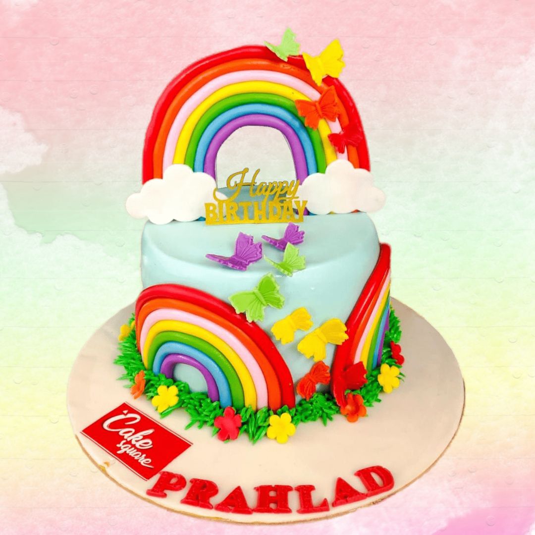 Magical Rainbow Girls Birthday Cake 2 Kg, a colorful cake for a special celebration.