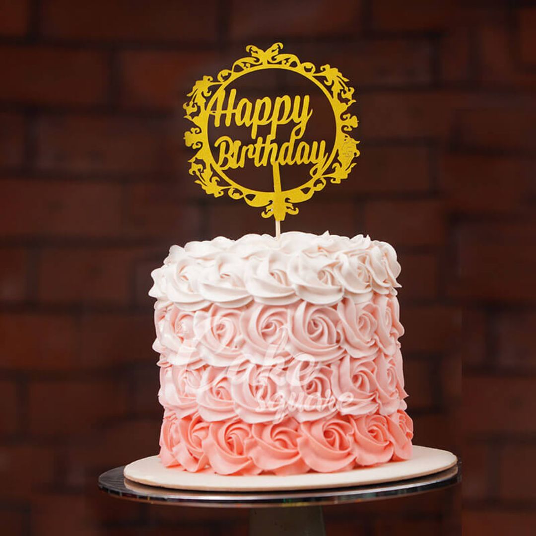 "Peach 1 Kg Special Birthday Cakes.Chocolate dripping cake with a peach theme, perfect for birthdays from Cake Square Chennai."