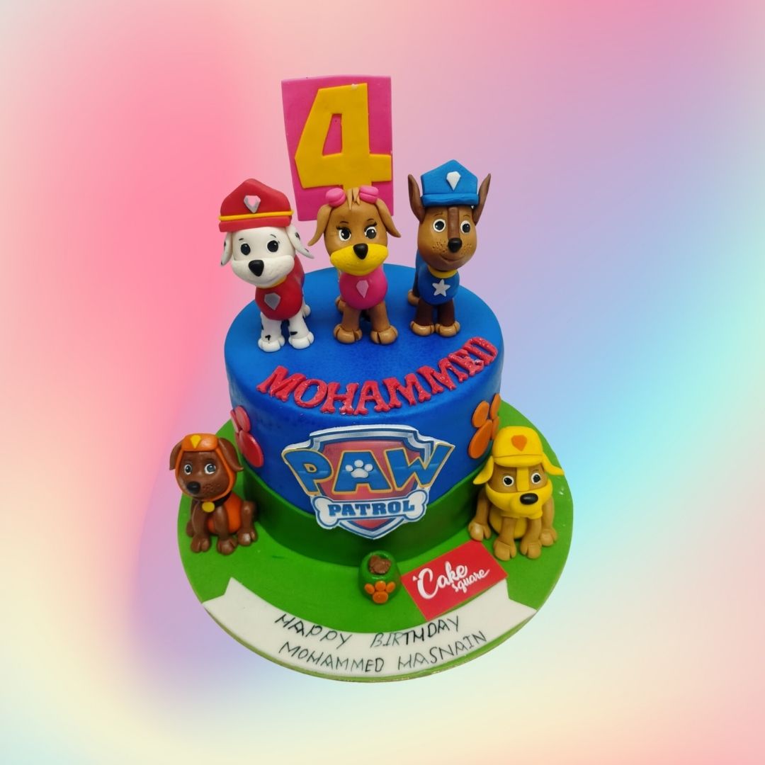 Adorable Perfect PAW Patrol Birthday Cake1 Kg with favorite pup characters and rescue-themed decorations