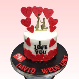 a cake that helps you say your heart is Proposal Theme 1 Kg Anniversary Cake made by Cake Square Team