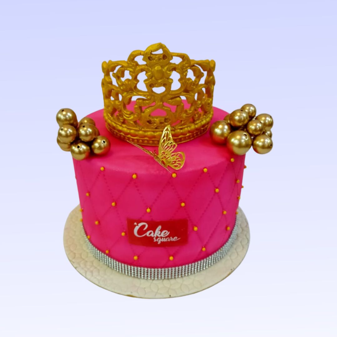 Remarkable Queens Crown Birthday cake 1 Kg, a regal and elegant cake for a special occasion.