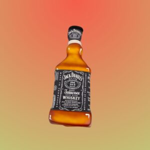 A creatively designed Whiskey Bottle Bachelor Party Cake featuring realistic bottle details and festive decorations, ideal for celebrating the groom's last night of freedom.