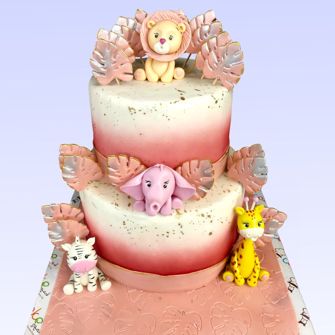 My Sugar Creations (001943746-M): Daisy Wedding Cake - Peach Color
