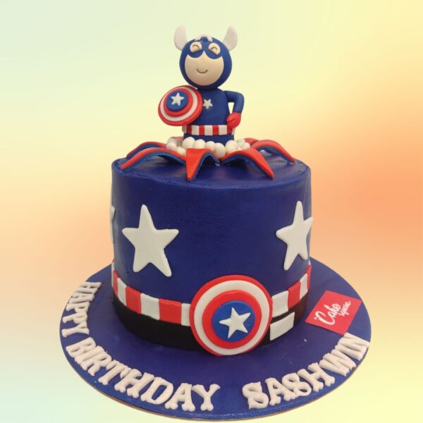 Heroic Amazing Captain America Birthday Cake 1 Kg from Cake Square Chennai