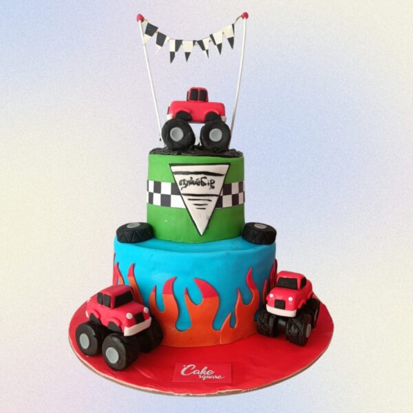 Exciting Amazing Race Truck First Birthday Cake 5 Kg from Cake Square Chennai