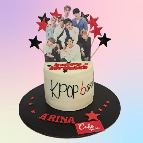 Trendy Attractive K-Pop Boys Theme Birthday Cake 1 Kg from Cake Square Chennai