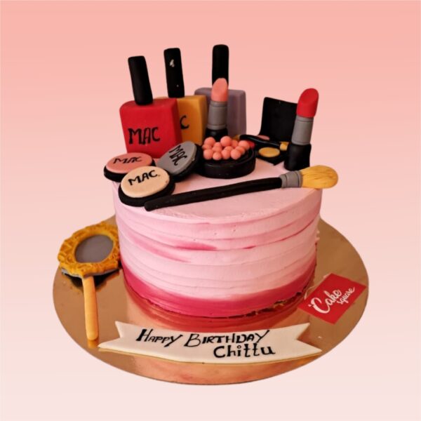 Glamorous Awesome Makeup Kit Theme Creamy Birthday Cake 1 Kg from Cake Square Chennai