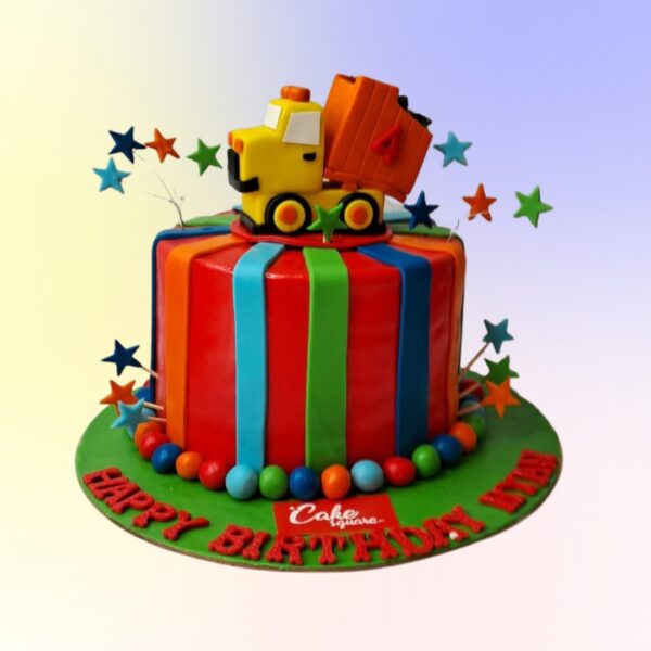 A Best Baby Truck Boys Birthday Cake 1kg, Featuring a detailed truck design and vibrant colors, perfect for a fun and exciting birthday celebration.