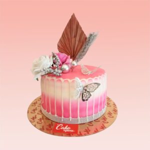 "Best Birthday Cakes for Her 1 Kg. Chic 1kg birthday cake with glamorous feminine design elements"