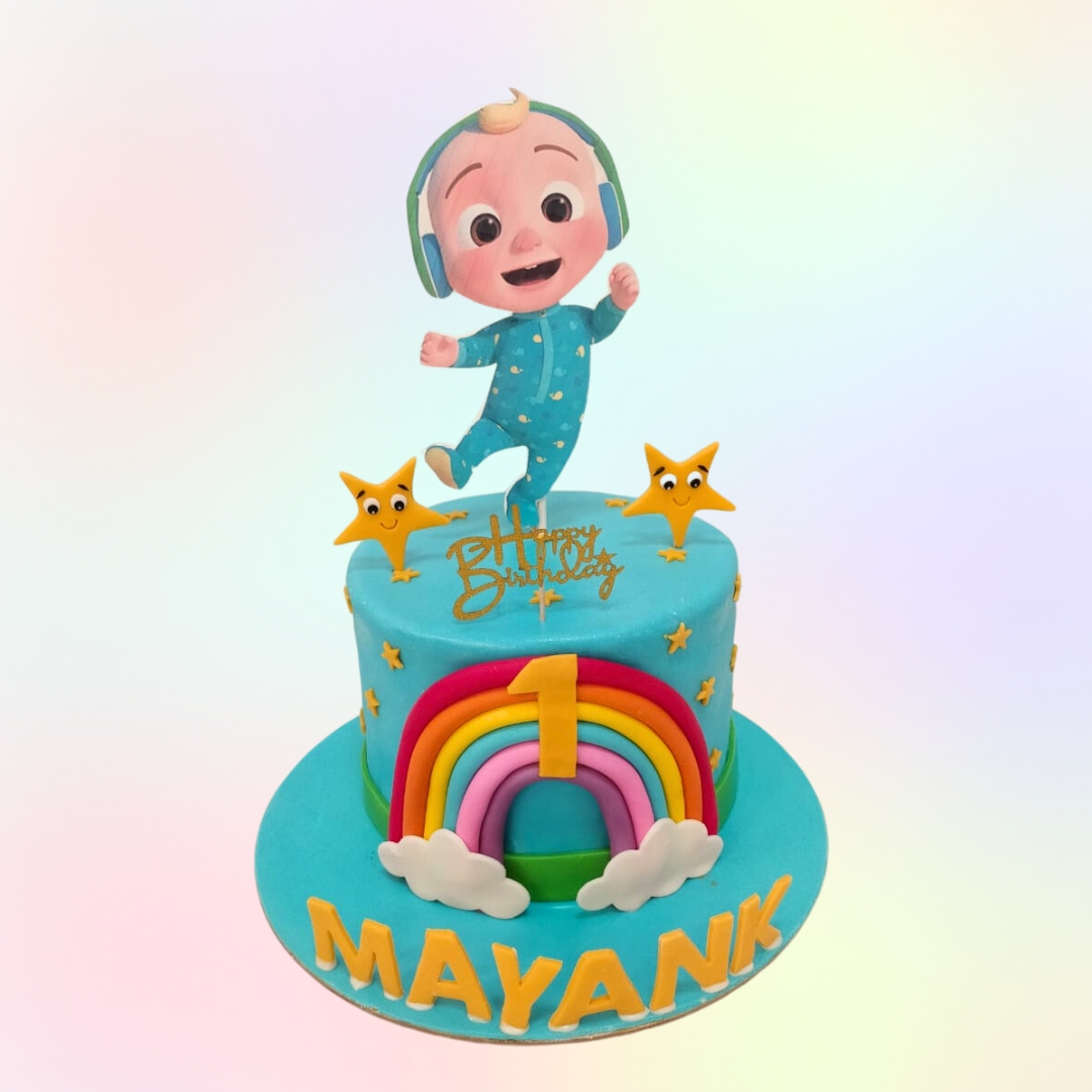 Best Cocomelon Cakes 1 Kg Kids Birthday Cakes, featuring colorful Cocomelon decorations and designs, ideal for a fun and vibrant celebration.