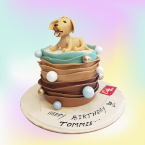 "Best Pets Birthday Cake 1 Kg. Playful 1kg birthday cake with cute pet-themed decorations"