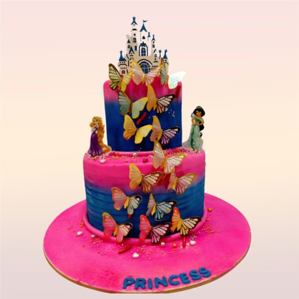 Enchanting Best Princess Butterfly First Birthday Cake 4 Kg featuring delicate butterfly wings, tiara, and magical pastel colors