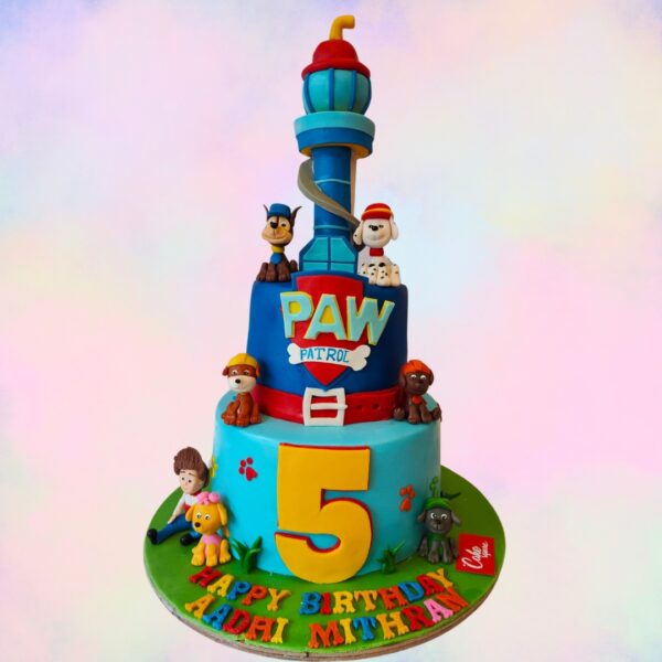 Exciting Big PAW Patrol Theme 5th Birthday Cake from Cake Square Chennai