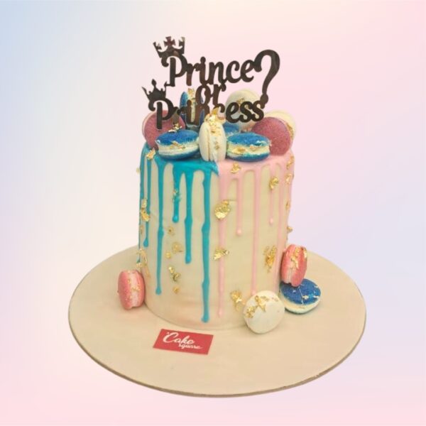 Boy Or Girl Mom To Be 1 Kg Strawberry flavored cake with gender-neutral baby-themed decorations and designs.
