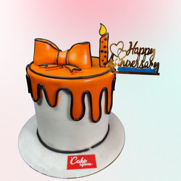 "Cartoon 1 Kg Special Anniversary Cake in butterscotch flavor, perfect for a fun and unique celebration."