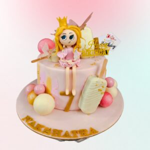 Charming Candy Girl Birthday Cake 2 Kg. Vibrant cake decorated with colorful candies and sweets for a girl's birthday party