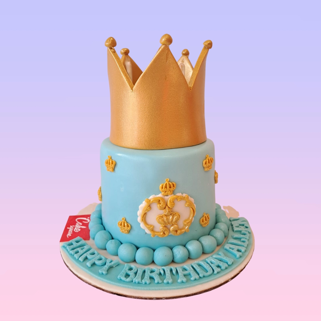 Charming Cute Crown Birthday Cake 1 Kg from Cake Square Chennai