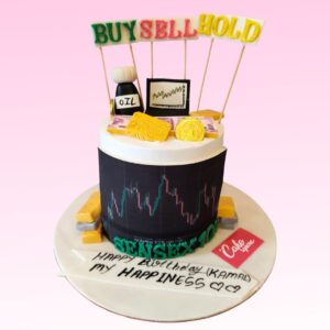 Clever Genius Stock Market Theme Birthday Cake 1 Kg from Cake Square Chennai