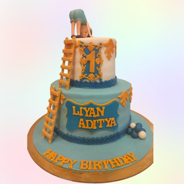 Little Peeping Tom Boys First Birthday Cake 3 Kg by Cake Square