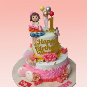 Lovely Girl First Birthday Cake 4 Kg from Cake Square