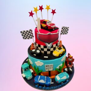 Exciting McQueen Cars First Birthday Cake 5 Kg for boys from Cake Square Chennai