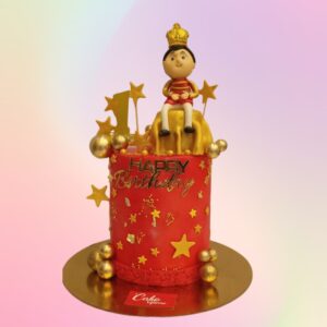 Perfect Prince Boys Birthday Cake 2 Kg for boys, featuring royal decorations and a crown, ideal for a special birthday celebration.