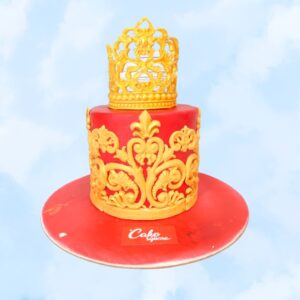 Perfect Princess Themed 1 Kg Birthday Cake. Enchanting princess-themed birthday cake with tiara and castle decorations