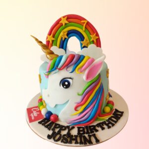 Perfect Unicorn Cake For Girls 2 Kg Birthday Cake for girls, featuring pastel colors and a unicorn horn, perfect for a magical birthday.