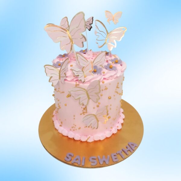 Elegant Best Premium Butterfly Birthday Cakes for Her 1 Kg from Cake Square Chennai