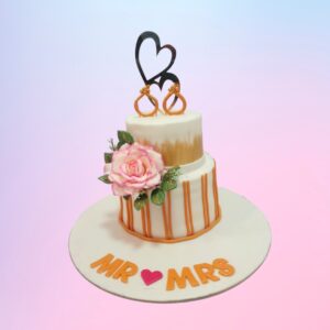 "Ring Theme 3 Kg Anniversary Cake in butterscotch flavour, featuring a stylish ring design for a celebratory touch."