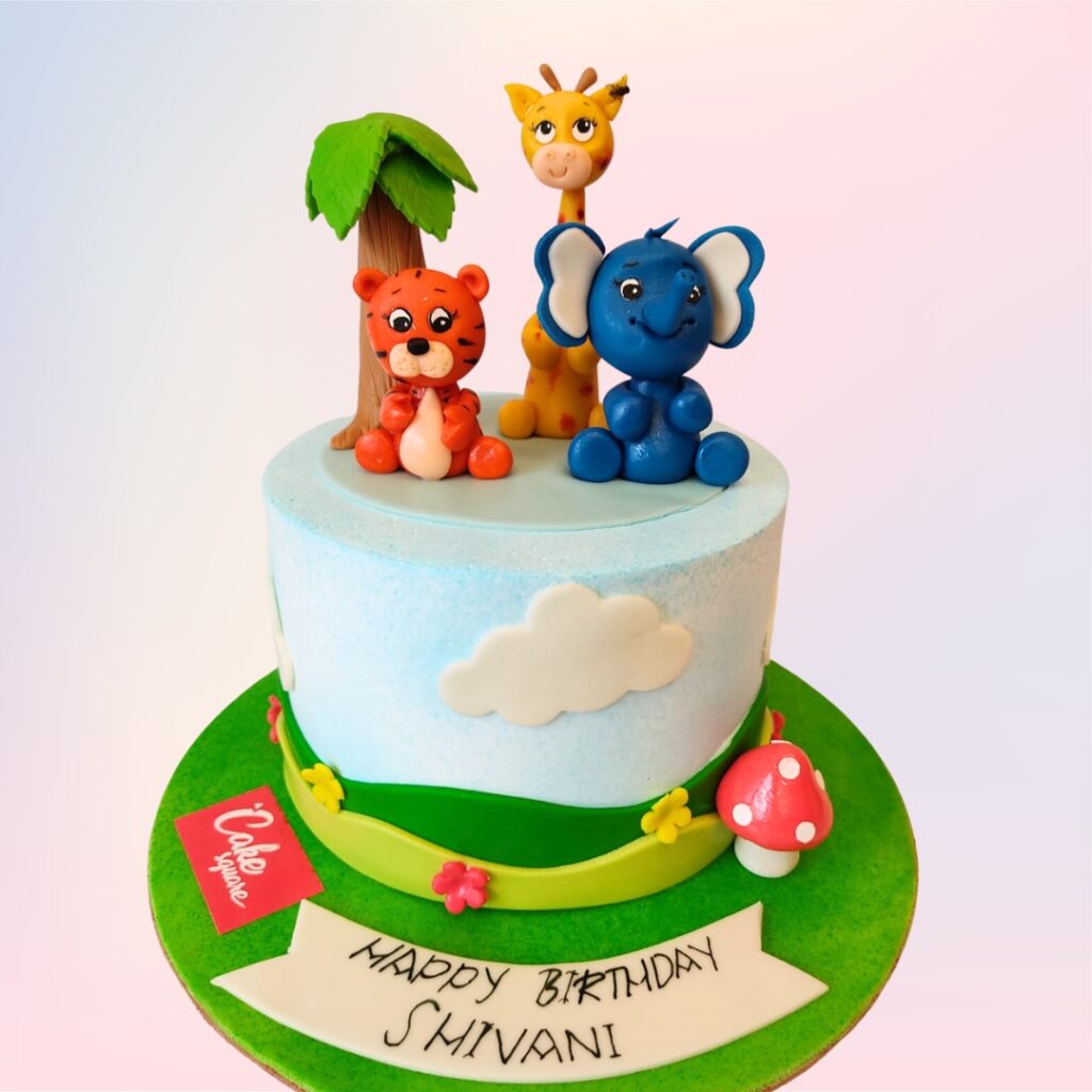 Cutie Baby Animals -Kids Birthday Cake - Cake Square Chennai | Cake