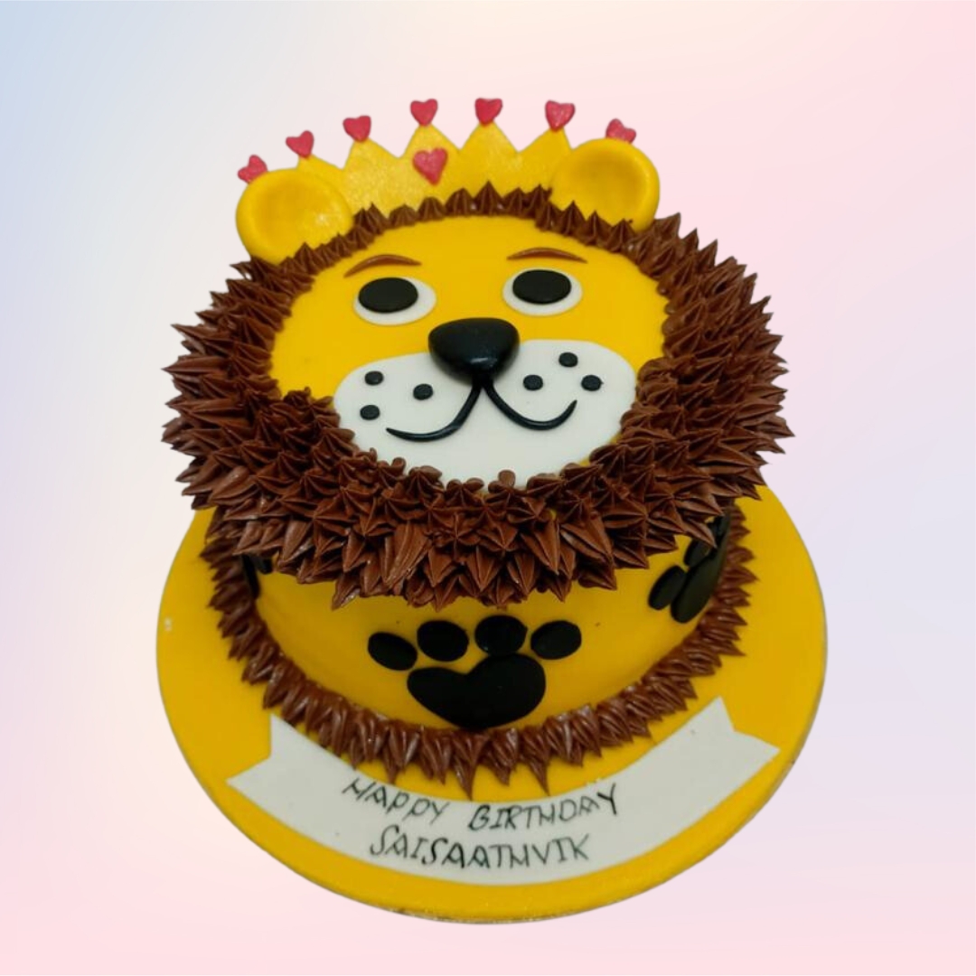 Lion King Two Tier Cake | Lion King Theme Cake | Lion King Birthday Cake –  Liliyum Patisserie & Cafe